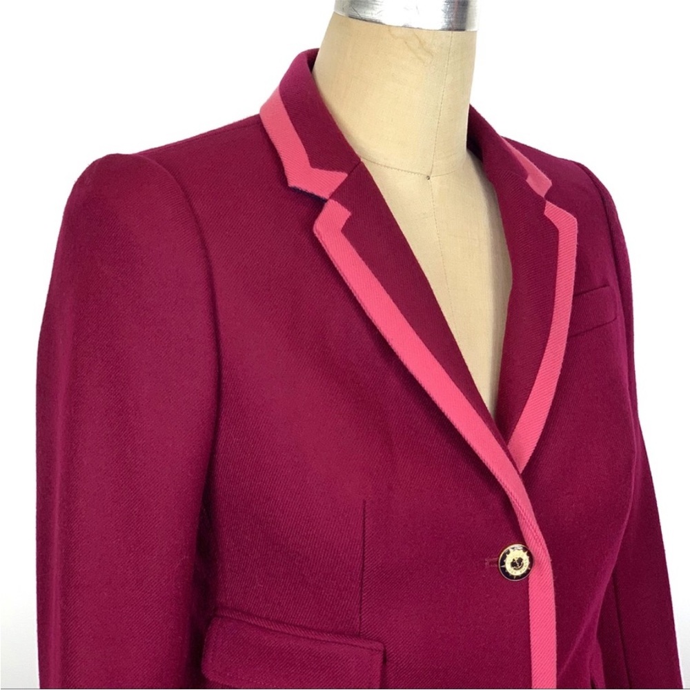 J.Crew Collection schoolboy wool tipped blazer jacket size 4 Tall - Picture 10 of 11